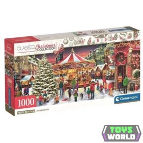   Karácsonyi falu Village 1000 db-os panorama puzzle Clementoni