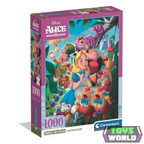 Disney Alice Csodaországban Adventures 1000 db-os Compact puzzle Clementoni