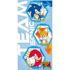   Sonic a sündisznó Team fürdőlepedő, strand törölköző 70x140cm