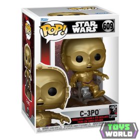  Star Wars Return of the Jedi 40th Anniversary POP! Vinyl Figura C3P0 in chair 9 cm