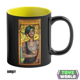   Cyberpunk 2077 Game Art Chronicles Judy inspired by Gustav Klimt hőre változó bögre 450 ml