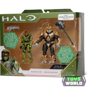   Halo Infinite akció figura csomag 10 cm - Master Chief vs. Brute Chieftain