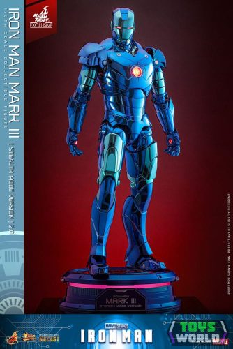 Iron Man Movie Masterpiece Diecast Action Figura 1/6 Iron Man Mark III (Stealth Mode Ver.) 2.0 Hot Toys Exclusive 33 cm
