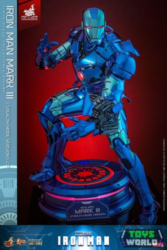 Iron Man Movie Masterpiece Diecast Action Figura 1/6 Iron Man Mark III (Stealth Mode Ver.) 2.0 Hot Toys Exclusive 33 cm