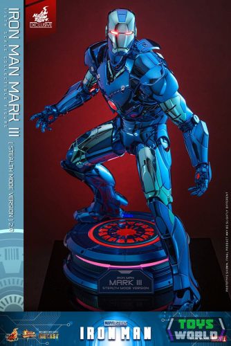 Iron Man Movie Masterpiece Diecast Action Figura 1/6 Iron Man Mark III (Stealth Mode Ver.) 2.0 Hot Toys Exclusive 33 cm