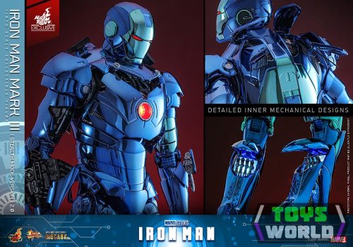 Iron Man Movie Masterpiece Diecast Action Figura 1/6 Iron Man Mark III (Stealth Mode Ver.) 2.0 Hot Toys Exclusive 33 cm