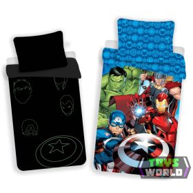   Bosszúállók Assemble sötétben világító ágyneműhuzat 140×200cm, 70x90cm