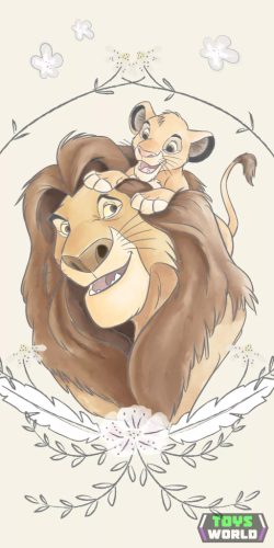 Disney Az Oroszlánkirály Simba fürdőlepedő, strand törölköző 70x140cm