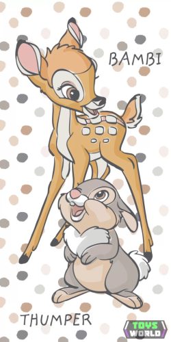Disney Bambi, Dotty fürdőlepedő, strand törölköző 70x140cm