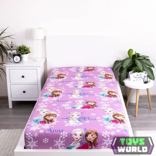Disney Jégvarázs Duo Sisters gumis lepedő 90x200 cm