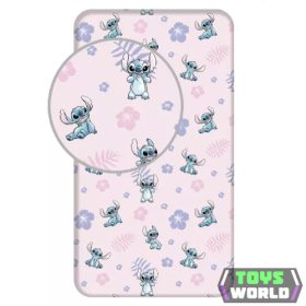   Disney Lilo és Stitch, A csillagkutya Pink gumis lepedő 90x200 cm