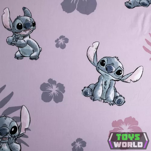Disney Lilo és Stitch, A csillagkutya Pink gumis lepedő 90x200 cm