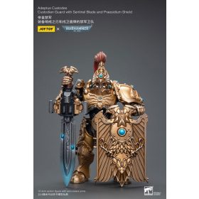   Warhammer 40k 1/18 Adeptus Custodes Solar Watch Custodian Guard with Sentinel Blade and Praesidium Shield akciófigura 12 cm