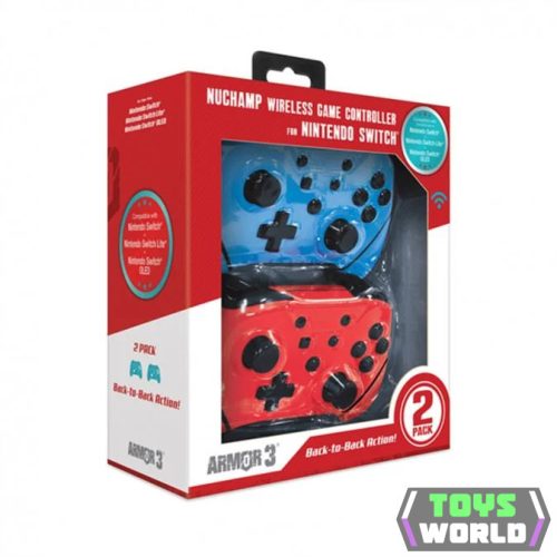Armor3 NuChamp Nintendo Switch vezeték nélküli kontroller kék és piros
