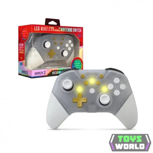 Armor3 NuChamp Nintendo Switch vezeték nélküli kontroller átlátszó