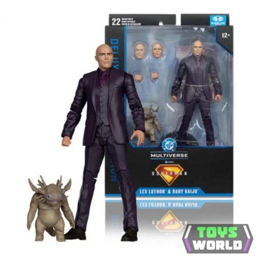 DC Comics Deluxe 18 cm-es Figura – Superman The Movie - Lex Luthor Baby Kaiju-val