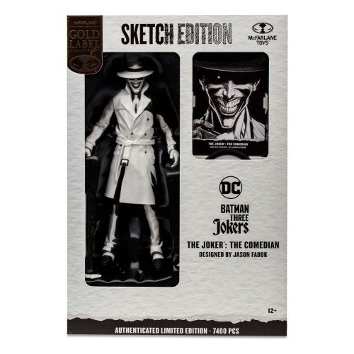 Batman: Three Jokers DC Multiverse The Joker: The Comedian Sketch Edition (Gold Label) akciófigura 18 cm