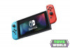 Nintendo Switch console with neon blue&red Joy-Con