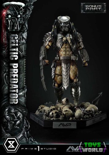 The Alien vs. Predator Museum Masterline Series Szobor 1/3 Celtic Predator Bonus Ver. 95 cm