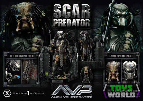 The Alien vs. Predator Museum Masterline Series Statue 1/3 Scar Predator 93 cm