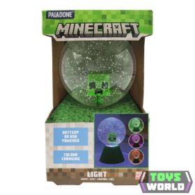 Minecraft Creeper LED csillogó világító gömb
