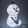 Jégvarázs Squishy Glo Olaf szilikon lámpa 15 cm