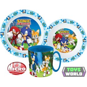   Sonic, a sündisznó étkészlet, micro műanyag szett bögrével 350 ml