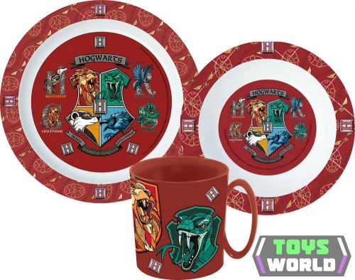 Harry Potter étkészlet, micro műanyag szett bögrével 350 ml