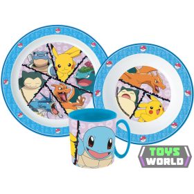 Pokémon étkészlet, micro műanyag szett bögrével 265 ml