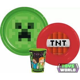 Minecraft étkészlet, műanyag szett