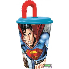 Superman Savior szívószálas pohár, műanyag 430 ml