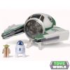 Star Wars - Csillagok háborúja Micro Galaxy Squadron 8 cm-es jármű figurával - Yoda's Jedi Starfighter - Yoda + R2-D2