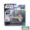 Star Wars - Csillagok háborúja Micro Galaxy Squadron 13 cm-es jármű figurával - X-Wing Vörös ötös + Luke Skywalker és R2-D2