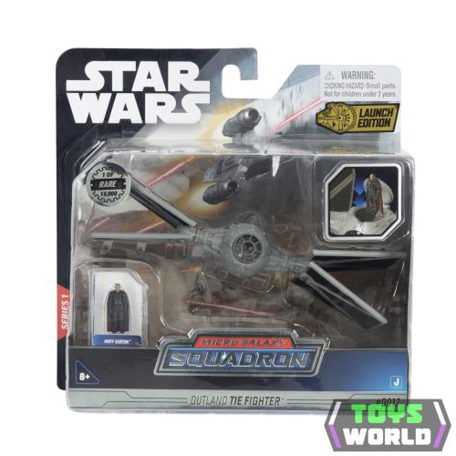 Star Wars - Csillagok háborúja Micro Galaxy Squadron 13 cm-es jármű figurával - Outland TIE Fighter + Moff Gideon