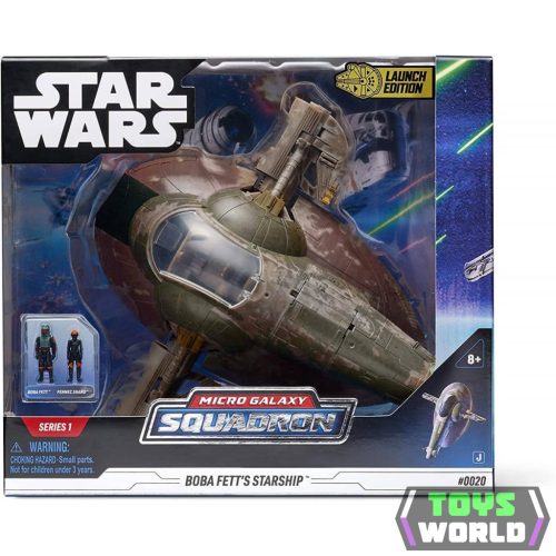 Star Wars - Csillagok háborúja Micro Galaxy Squadron 20 cm-es jármű figurával - Boba Fett űrhajója
