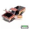 JADA - 1/24 - CHEVROLET - EL CAMINO PICK-UP WITH TANZMANIAN DEVIL FIGURE LOONEY TUNES 1967 - 2 TONE BROWN