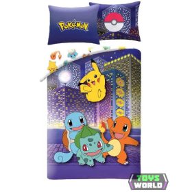   Pokémon City ágyneműhuzat 140×200cm, 70×90 cm microfibre